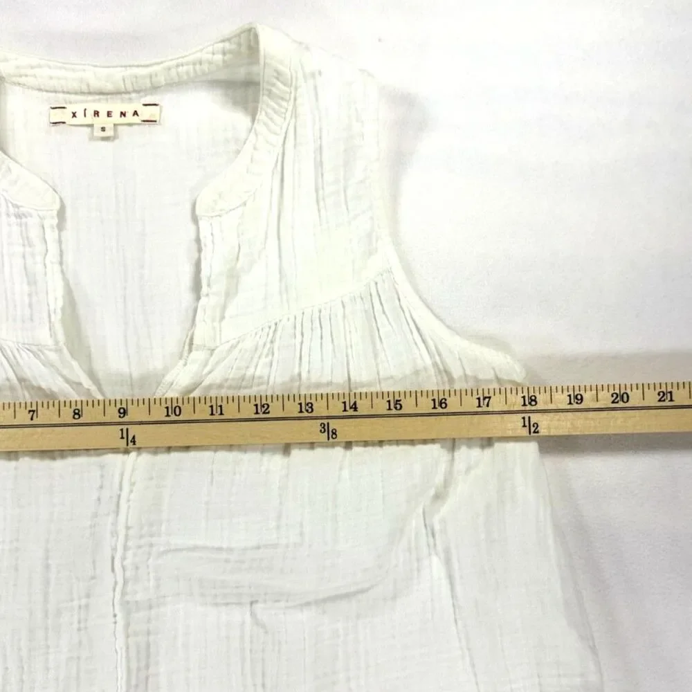 Xirena Carrie Flowy Tank Top in White Size Small 100% Cotton - Picture 7 of 7
